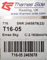 Thames Loadcell Fluid Damped label 2
